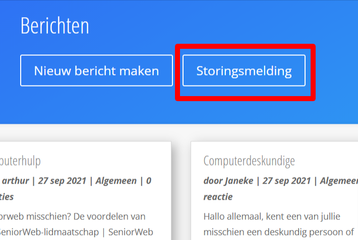 Melden van storingen