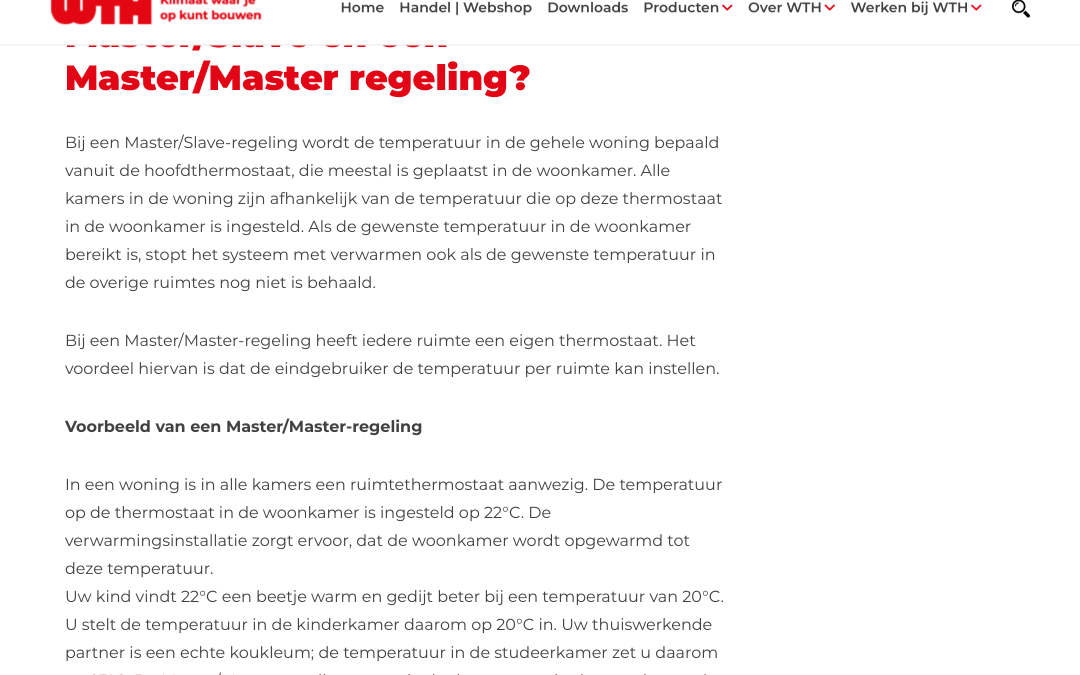 Verwarming: master-master instelling mogelijk of alleen master-slave ?